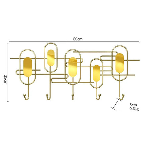 Heavy Duty Iron Wall Hooks Game Changer Home Upgrade For Entryways And Bedrooms Decor Sturdy Metal Coat Rack in gold finish