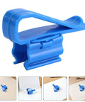 Close-up of blue plastic hose clamp from 20 Pack Aquarium Water Pipe Clip Clamps For 8 To 16 mm Tubes Plastic Hose Holders That Keepin It Tight