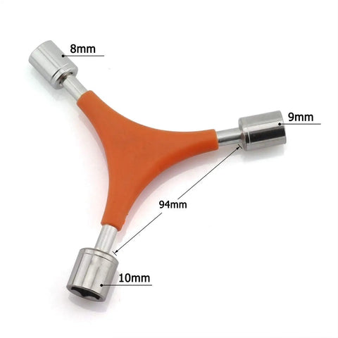 Y Shape Bike Hex Socket Wrench On The Go Repair Tool Three Way Allen Wrench Set 8mm 9mm 10mm Carbon Steel High Hardness
