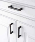 Oil Rubbed Bronze Cabinet Pulls 3 Inch 10 Pack Solid Metal Handles on white kitchen cabinets