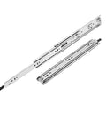 Rugged 12 Inch Full Extension Drawer Slides With Locking Mechanism 150 Lb Capacity Side Mount Ball Bearing Rails Smooth Roll for cabinets.