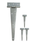 Extra Heavy Duty Tee Hinge 14 X 5 Inch 3MM Steel Hot Galvanized Finish With Solid Brass Pin, 4 pack for heavy gates.