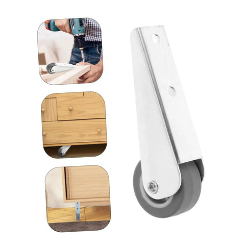 Galvanized Sliding Door Rollers And Quiet Caster Wheels For Barn And Wardrobe Doors, showcasing silver roller with gray wheel for easy installation.