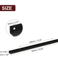 Hidden Finger Edge Cabinet Pull 19.69 Inch Back Mount Aluminum Alloy Handle Black with 5mm holes, 288mm center distance size diagram