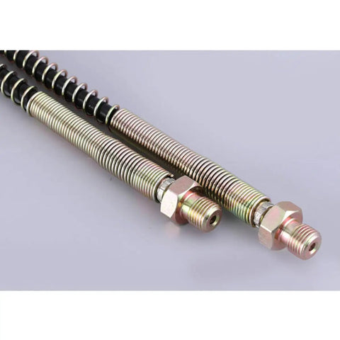 Heavy Duty High Pressure Pump Hose Metal Coil Tube Connector Great For Air Inflation Pumps And Pressure Washers Plus High Temp Resistant Lightweight Design Keeps Flow Smooth No Leaks Found During Hot Summer Grind At Home Or Shop, metal coil ends