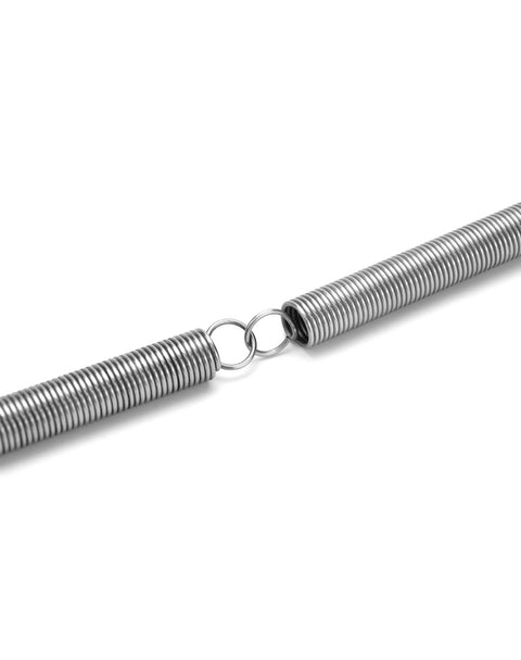 QWORK stainless steel extension springs, 6-inch length, 2mm wire; pair linked by metal rings