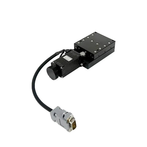Knockout Precision Motorized Linear Translation Stage With Electric X Axis Displacement Platform And Silent Stepper Motor Drive, aluminum build, compact design.