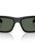 Kid Sized Warren Rectangular Sunglasses Black Frame Dark Green Lenses 49 Millimeter XX Small For Narrow Faces Durable Lightweight Frame UV 400 Protection And All Day Comfort