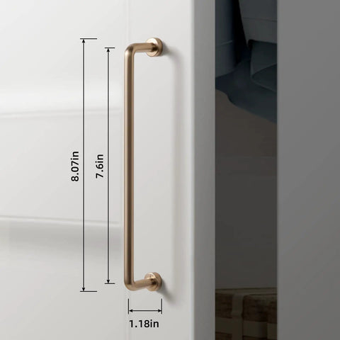 Six Pack Cabinet Pulls Center To Center Seven And Nine Sixteenths Inch Warm Champagne Bronze Modern Brushed Zinc Alloy Drawer Handles