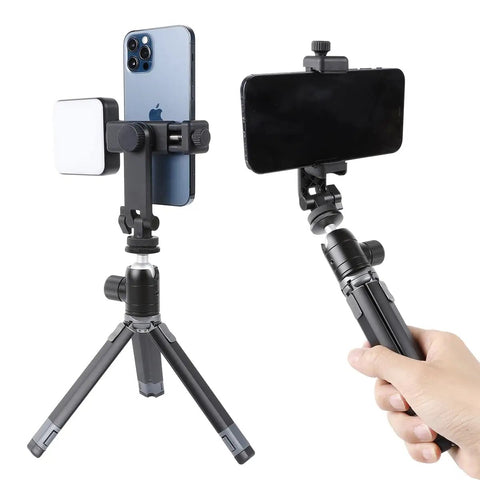 Universal Phone Tripod Mount Adapter with 360 Degree Rotation for Hot Shoe Cameras and DSLRs, 1/4 Inch Screw in use with smartphones