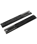 Heavy Duty Metal Soft Close Buffer Drawer Slides Two Pair Concealed Bottom Mount Cabinet Hardware Glide silvery black metallic glides 18 inch