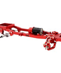 Beefy One Tenth Scale Full Metal RC Car Chassis Frame Kit with leaf spring suspension and steering cups in red