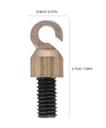 Grandfather Clock Weight Replacement Kit with vintage shell hanging hook and nut set M6 for floor clocks detailed view