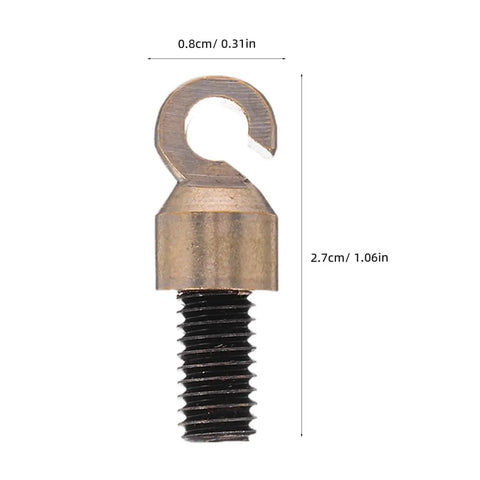 Grandfather Clock Weight Replacement Kit with vintage shell hanging hook and nut set M6 for floor clocks detailed view