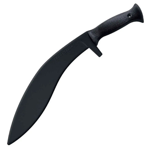 Realistic Kukri Trainer for Safe Practice and Drills, 12-Inch Blade, 17 1/4-Inch Overall Length, Santoprene Handle, Black Finish