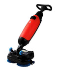 Cordless Electric Floor Scrubber 36V 10.5Ah Heavy Duty Industrial Scrubber With Dual 4L and 6L Tanks, Portable Red Machine