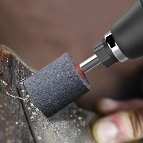 Using 10Pcs 30mm Aluminum Oxide Mounted Grinding Stones With Quarter Inch Shank for metal surface finishing
