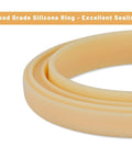 Close-up of 54mm Silicone Steam Ring Replacement Gasket Kit No BPA 5 Pack For 54mm Grouphead Espresso Machines Super Easy Install
