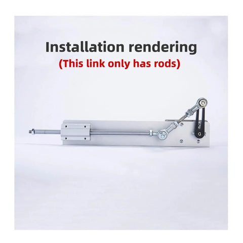 Next Level Telescopic Linear Actuator Spool And Reciprocating Push Rod Fits M6 M8 Threads, heavy duty installation rendering with linear rods.