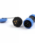 IP68 Waterproof Panel Mount Circular Connector Plug Socket With Back Nut For Male And Female Mating 2-12 Pin Variants