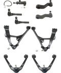Front Suspension Control Arms And Ball Joints Full 9 Piece Kit For Chevy Express Van, upper lower control arms with bushings and joints.