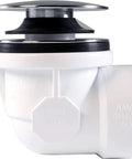 Built Tough Sch 40 Pvc Bath Waste And Overflow Assembly With Slick Illusionary Faceplate And Ada Compliant Toe Touch Drain Plug Polished Chrome.