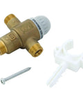 Under Counter Thermostatic Mixing Valve TMV Rough Brass Finish For Safe Hot Water Control Compact ASSE 1070 Certified