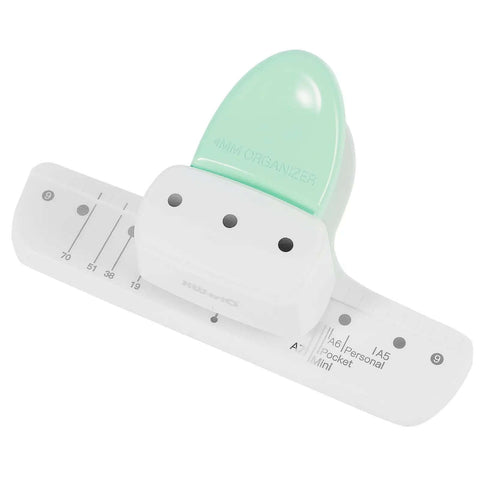 Three-Hole Mini Paper Puncher Portable Desktop Handheld Puncher With No-Fuss Eight-Sheet Capacity Durable ABS Construction