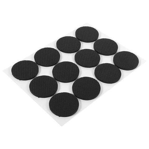 12 Pack Black Rubber Feet Pads With Strong Adhesive Self Adhesive Floor Protectors For Furniture Chairs And Tables Heavy Duty Anti Scratch Cushions