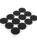 12 Pack Black Rubber Floor Pads With Adhesive Round Furniture Protectors For Chairs Tables Sofas And Wooden Floors Peel And Stick