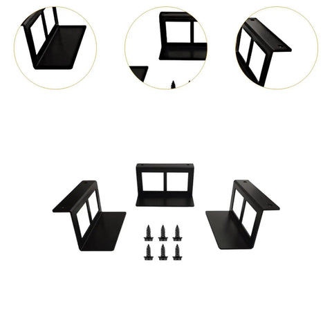 Sleek Under Desk Laptop Mount Bracket Featuring Heavy Iron Screwin Notebook Holder Set For Legit Better Workspace Organization. Black iron brackets with screws.