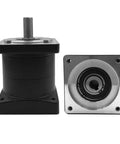 Drop In Ready 180Mm Flange Planetary Reducer Gearbox With 35Mm Input Shaft And Multiple Ratios Built Tough For Heavy Duty Servo Motors To Kick Up Torque And Run Smooth Everyday, showing front and side views.
