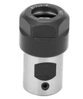 Headerbs Er16 Collet Chuck For Lathe Milling Machine With C20 Mount, 40L Length And Spiral Thread Design, close-up of tool's design and material.