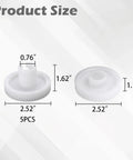 Replacement Gear Set For A Series Upright Glass Washer 6 Pack White Plastic Gears with dimensions and sizes shown