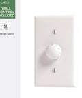 Wall control for 52 Inch Indoor Ceiling Fan No Light Matte White Triple Blade with knobs for speed adjustment.