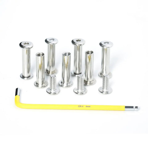 Heavy Hitter Socket Head Screws And Chicago Screw Set With Hex Wrench, 22 Pack M6 X 30mm Bolts And Nuts For Furniture Repairs, No Sweat Installation That Stays Solid Through The Grind, stainless steel bolts with hex wrench