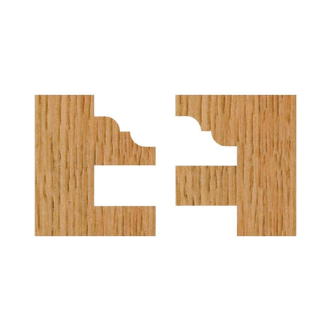 Pro Grade Classical Pattern Full Size Stile And Rail Router Bit With Three Eighths Inch Reveal Width wood cut example