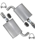 Exhaust Muffler Pair Kit For Ford Explorer 2016 2017 2018 2019 3.5L V6 direct fit stainless steel 409 grade with clamps