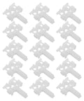 Dead Simple And Tough Vertical Blind Replacement Parts With Slick Pull Pulleys Plus Quick Fix Carrier Kits For Window Curtain Wands - White plastic stems arranged in grid.