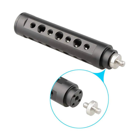 Aluminum Camera Handle Grip For Small Cameras Camcorders And DSLRs With CNC Machined Aluminum Construction Anodized Black Finish
