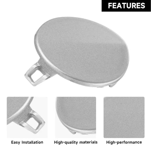 BMW Front Bumper Tow Hook Cover Cap For 328i 328i XDrive 2009 2012 And 335i 335i XDrive 2009 2011 Silver Replacement ABS