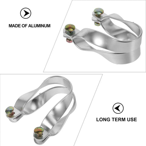 Aluminum Alloy U Shaped Pipe Clamp Bracket For Greenhouse Pipe Fixing 34mm Built Tough Cross Connector Gear For Garden Farm And Outdoor Structures Durable