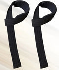 Weightlifting Straps And Wrist Wraps 1 Pair Cotton And Polyester Black Tight Fit For Maximum Grip And Hand Protection During Gym Workouts