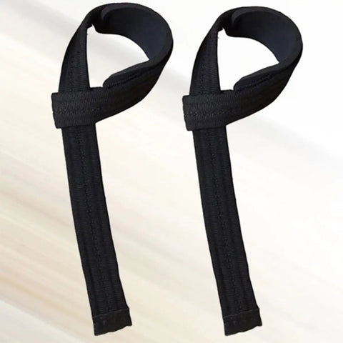 Weightlifting Straps And Wrist Wraps 1 Pair Cotton And Polyester Black Tight Fit For Maximum Grip And Hand Protection During Gym Workouts