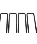 Heavy Duty Square U Bolts Kit For Rear Axle Leaf Springs 10 Inch Steel U Bolts With Nuts And Gaskets Replacement Suspension Repair For 1500 Trucks, four black U-bolts