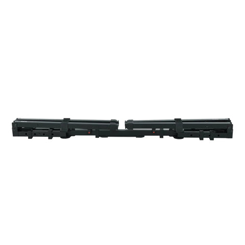 Adjustable T Stand Folding Keyboard Workstation For Keyboards Mixers And DJ Controllers in compact, folded state