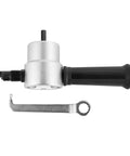 Double Head Metal Nibbler Drill Attachment For Electric And Pneumatic Tools, 160A Cutter, shown with handle and wrench