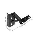 Heavy duty spring loaded sofa hinge kit with dimensions shown for DIY furniture projects, offering robust support and space-saving solutions.