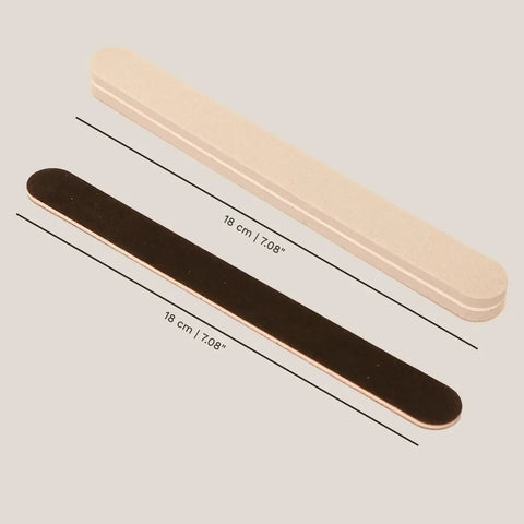 Two polishing bars from the Eight Piece Model Tool Kit For Getting Started Pro Grade Hobby Starter Set, each 18 cm long.