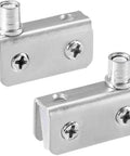 Heavy Duty Stainless Steel Glass Door Hinge With Adjustable Clamp Pivot For Shower Cabinet And Display Case Hardware close-up view.